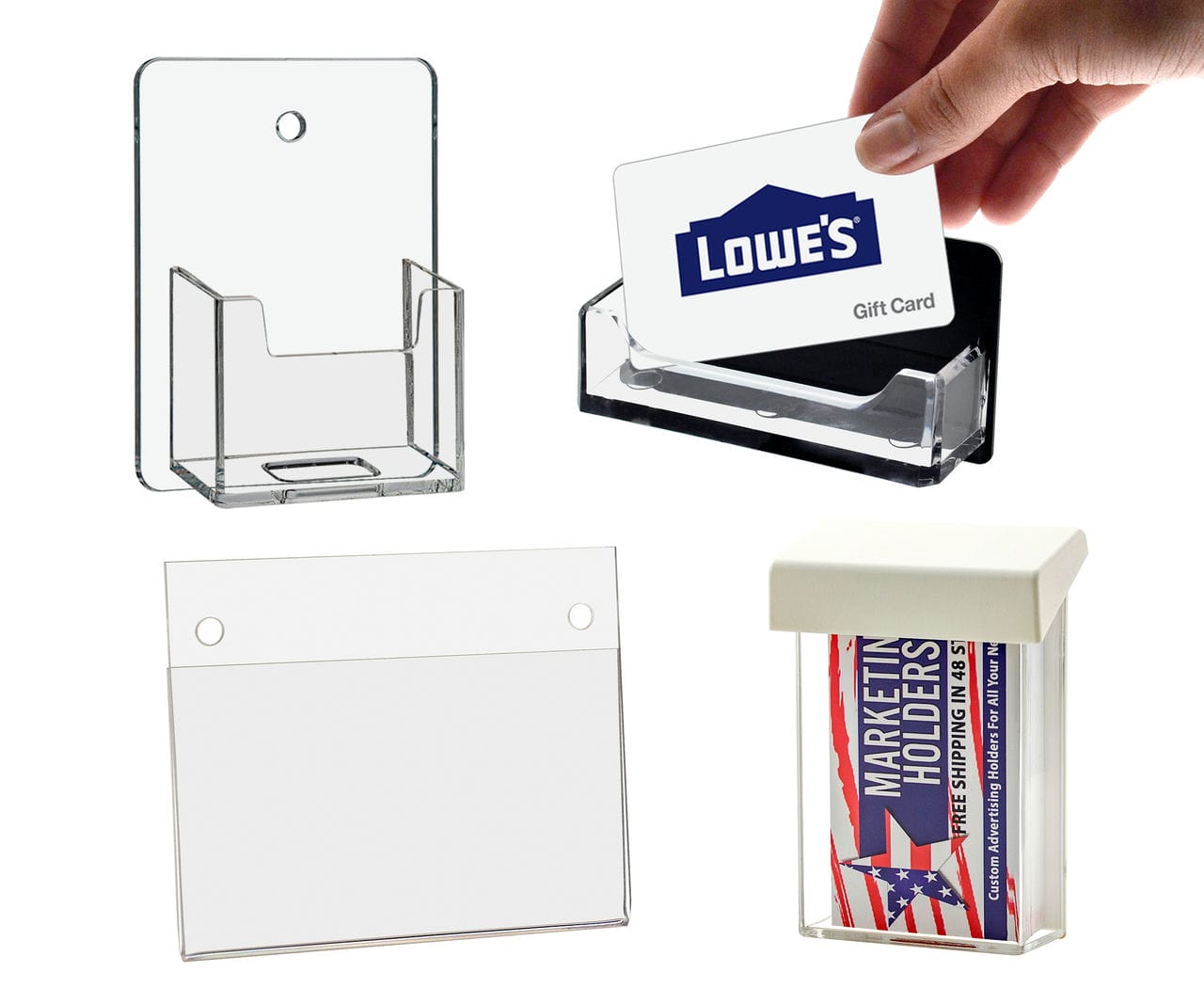 Single Pocket Wall Mount Business Card Holders